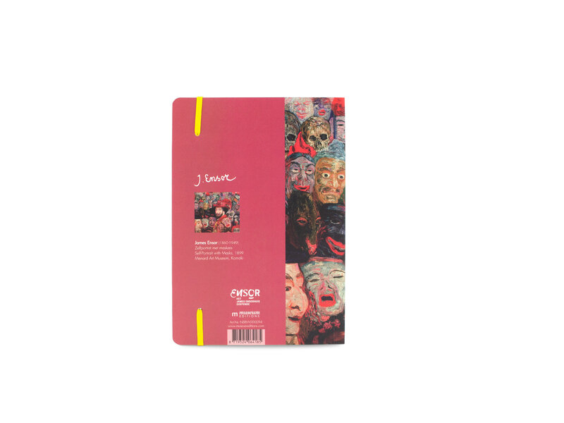 Softcover-Notizbuch, A5,  James Ensor, Selbstporträt mit Masken