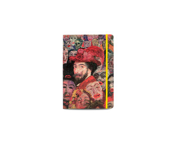Cuaderno de tapa blanda, A5,  James Ensor, Autorretrato con máscaras