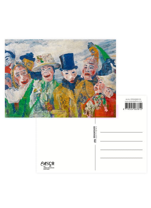 Carte postale, 10 x 15 cm, James Ensor, détail de l'ouvrage Intrigue