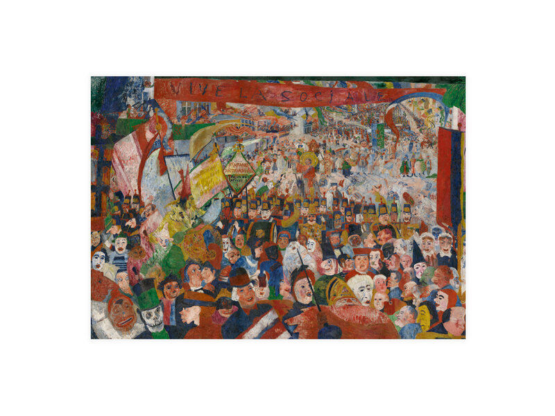 Postal, James Ensor,  Entrada de Cristo