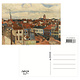 Postkaart, 10 x 15 cm, James Ensor,  De daken van Oostende