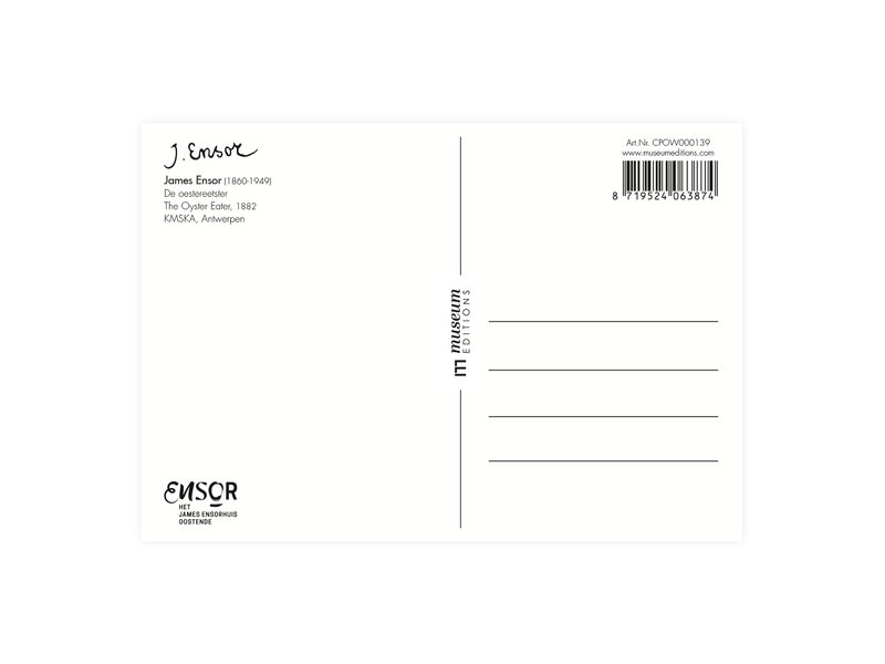 Postkarte, 10 x 15 cm, James Ensor, Der Austernesser