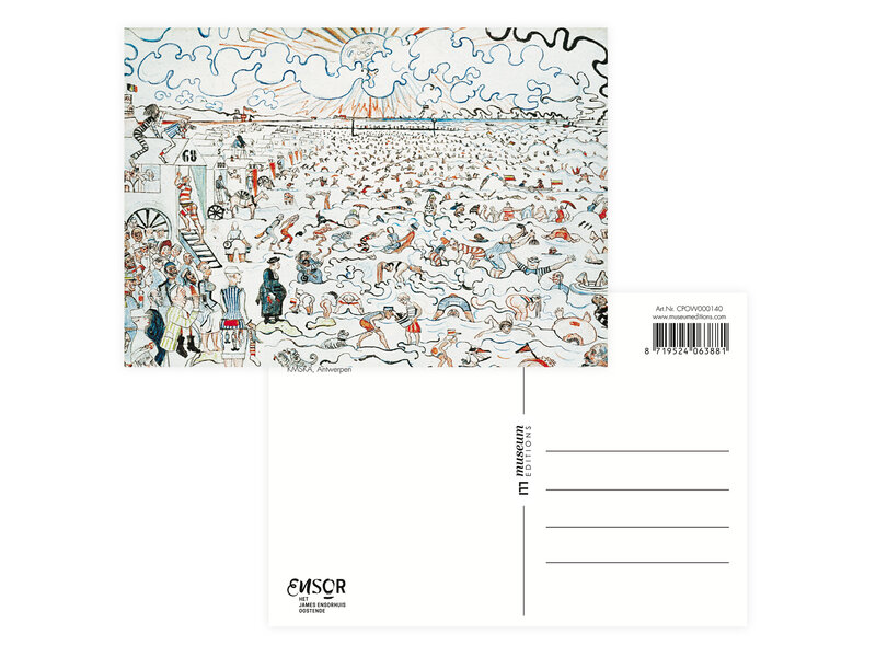 Postcard, 10 x 15 cm,  James Ensor, The Baths at Ostend