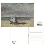 Carte postale, James Ensor,  Cabine de baignade sur la plage