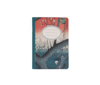 Mini-Notizbuch, A6, Der Pflaumengarten in Kameido-Hokusai