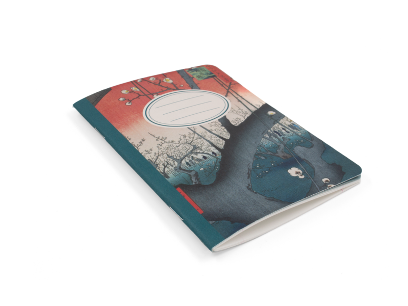 Mikro carnet, format A6, El huerto de ciruelos de Kameido