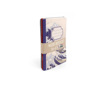 Set of 3 Mini notebooks, A6, Japanese prints