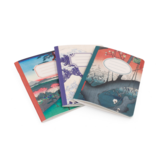 Conjunto de 3 mini libretas, tamaño A6, con estampados japoneses