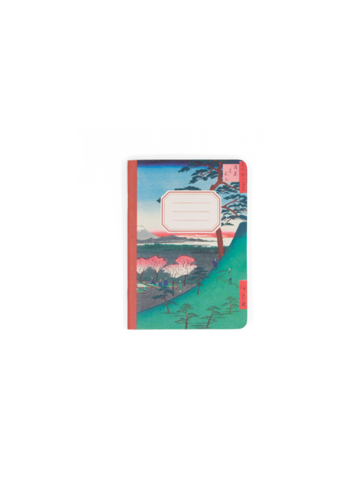 Mini notitieboekje , A6, Hiroshige, Mount Fuji van Meguro
