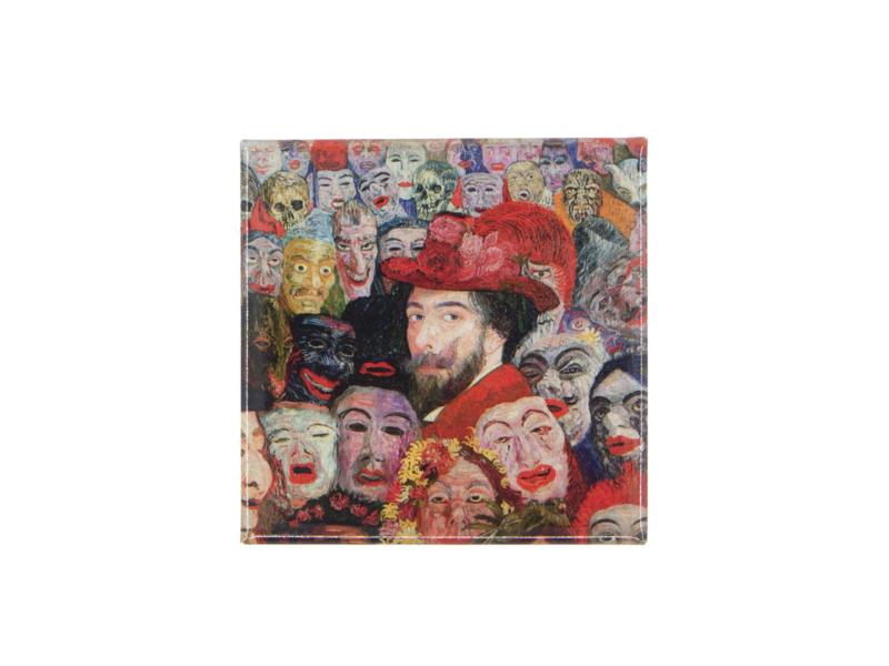 Magnet de nevera,  James Ensor, Retrato con máscaras