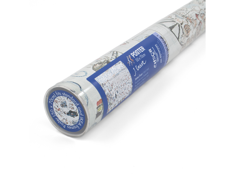 Poster in tube , 50x70  cm,  James Ensor,The Baths at Ostende