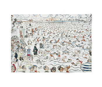 Affiche, 50x70  cm,  James Ensor,  Les bains d'Ostende