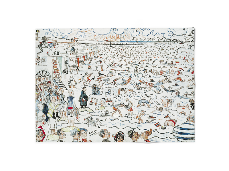 Poster in tube , 50x70  cm,  James Ensor,The Baths at Ostende
