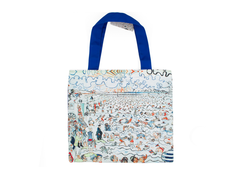 Sac de plage en coton, James Ensor, Les Bains d'Ostende