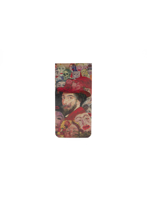 Marcapaginas magnético,  James Ensor, Autorretrato con máscaras