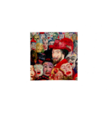 Brillenputztuch,James Ensor, Porträt mit Masken