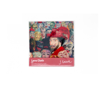 Brillenputztuch, James Ensor, Porträt mit Masken