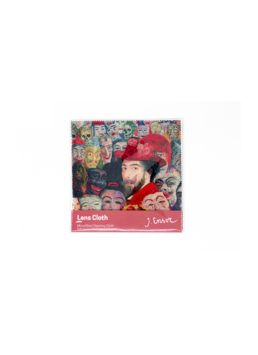 Brillenputztuch, James Ensor, Porträt mit Masken