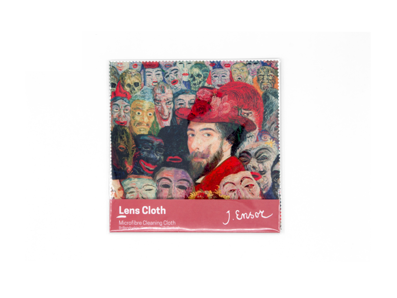 Lens cloth, James Ensor, Detail Self-Portrait with Masks