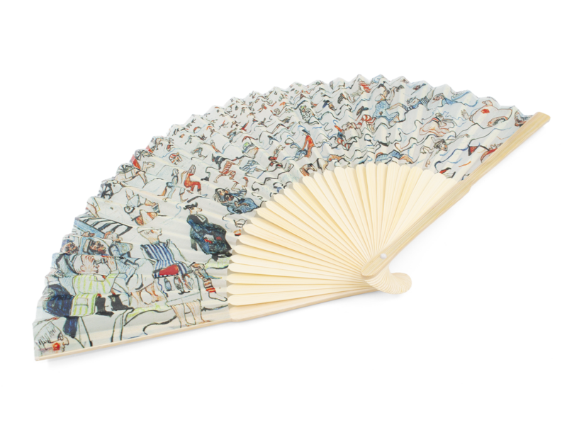 Hand Fan , James Ensor The Baths at Ostend