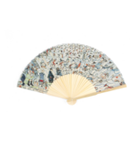 Hand waaier, James Ensor De baden van Oostende