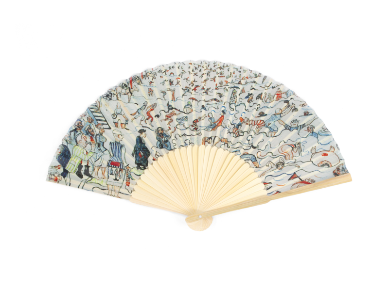 Hand Fan , James Ensor The Baths at Ostend