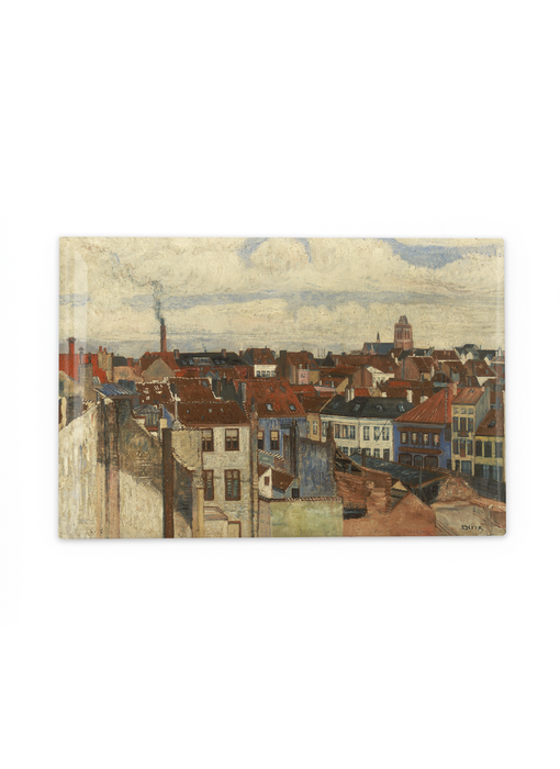Magnet de réfrigérateur, James Ensor, Les toits d'Ostende