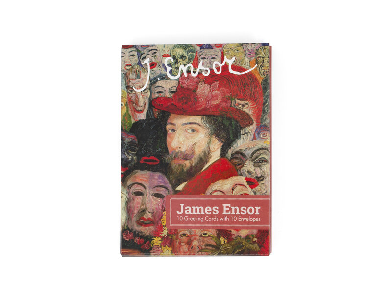 Kaartenmapje, L, 10 dubbele kaarten, James Ensor