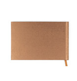 Skizzenbuch aus Gold/Kupfer mit Einsteckfach für Postkarten, horizontal