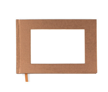 GOLD/COPPER sketchbook with insert for postcard, horizontal