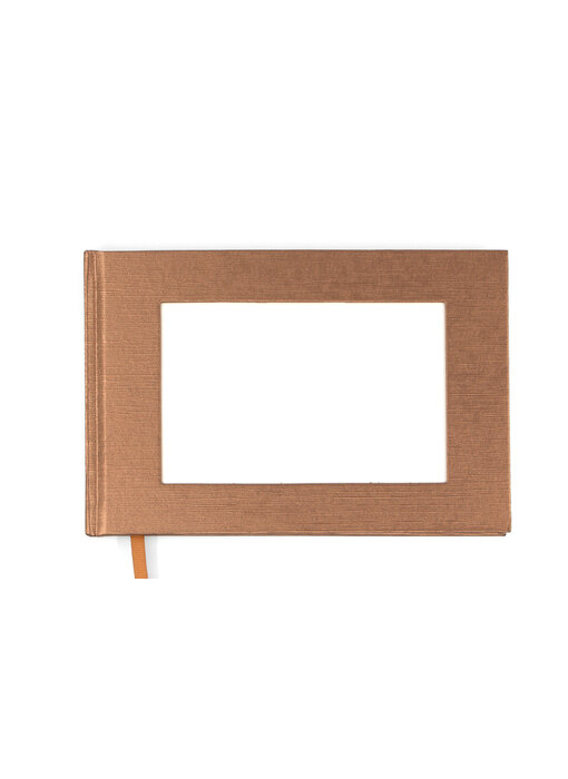 GOLD/COPPER sketchbook with insert for postcard, horizontal