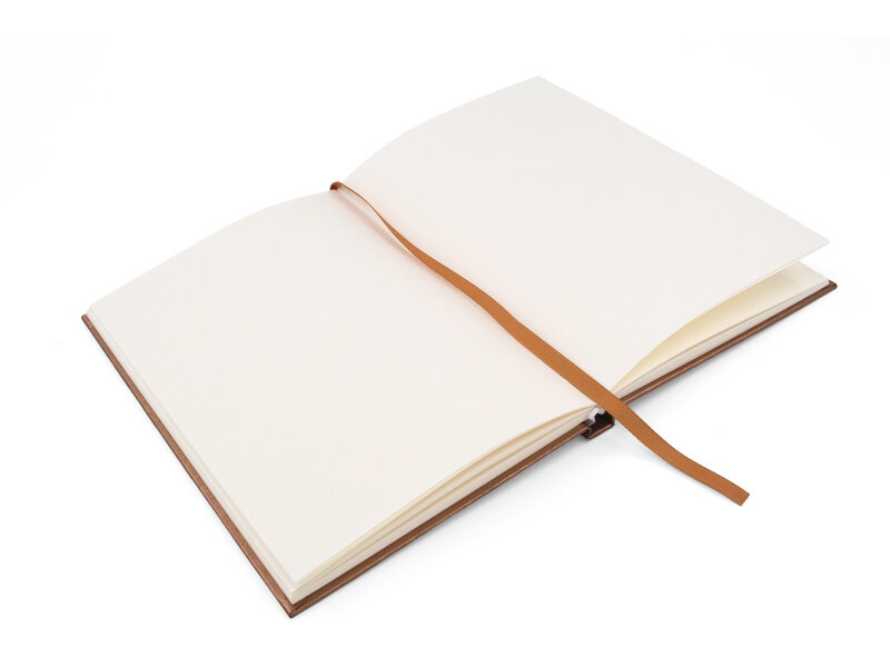 Schetsboek -GOUD/KOPER met insert voor  postkaart/foto