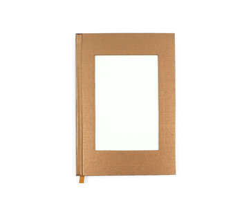 Cuaderno de bocetos con inserto para postal, vertical -ORO/COBRE
