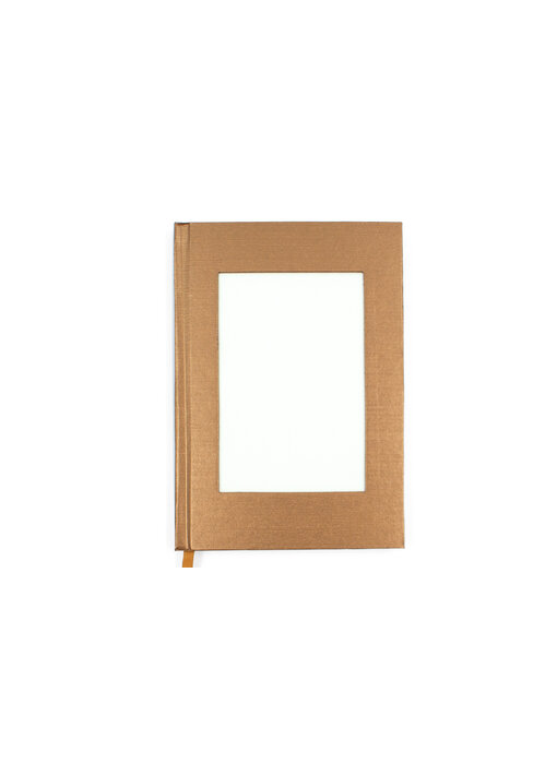 Carnet de croquis avec encart pour carte postale, format vertical - OR/CUIVRE