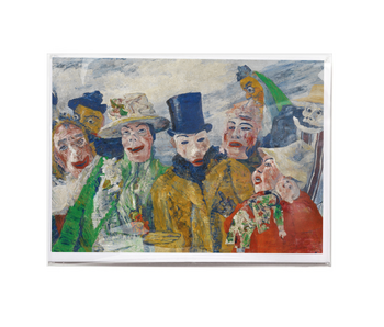 Double card with envelope,  James Ensor,  Detail from the Intrigue