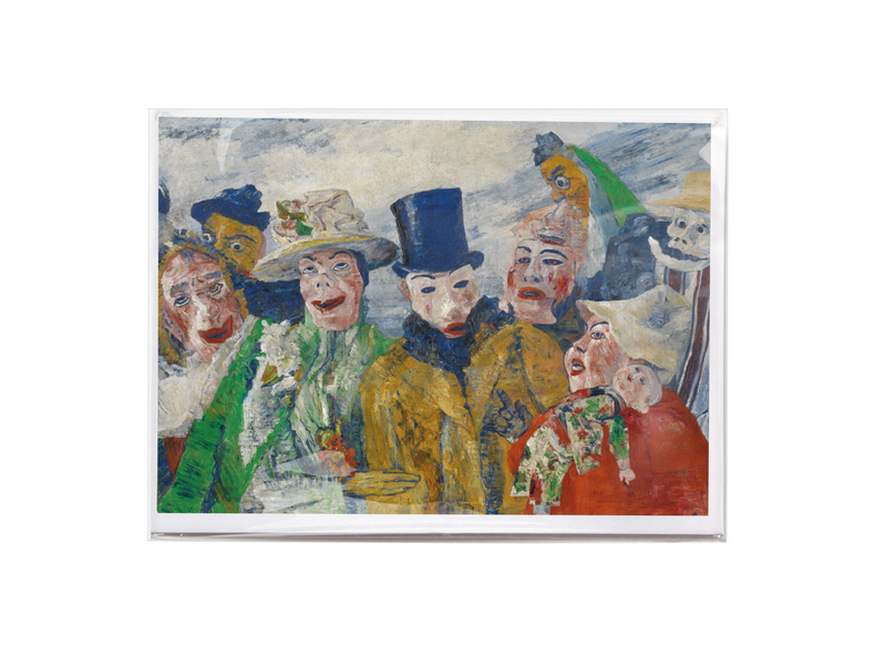 Carte double avec enveloppe, James Ensor, détail de l'ouvrage Intrigue
