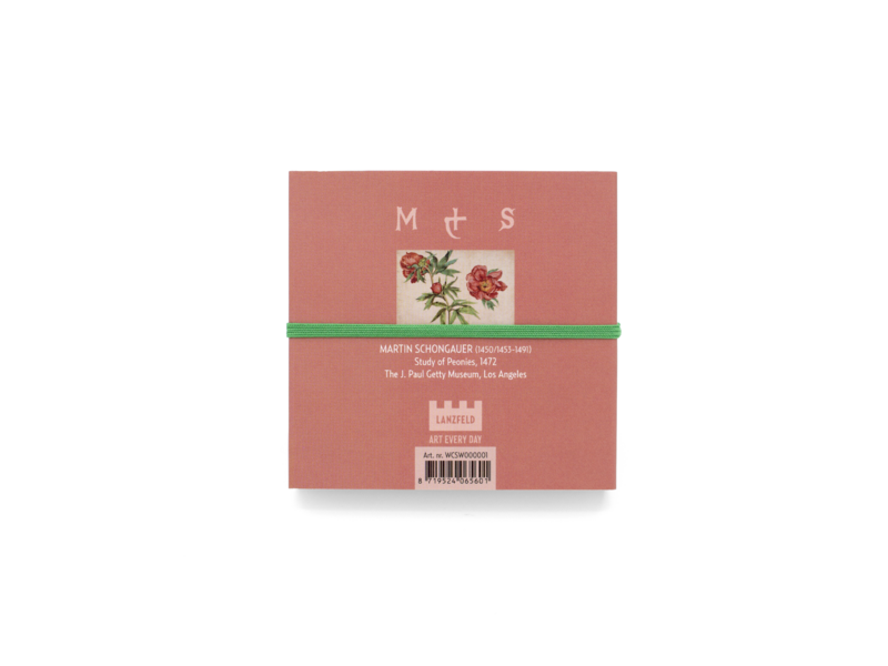 Water Colour Notebook, SQ, Flowers Peonies