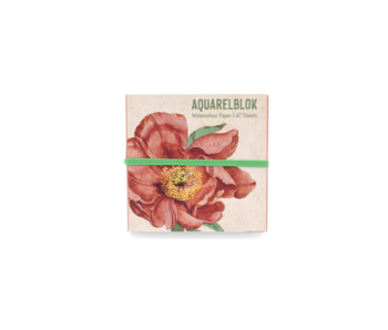 Carnet de dessin à l'aquarelle, carré, Pivoines