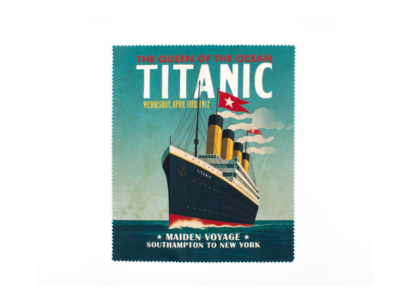 Lens cloth, 15x18cm, Titanic