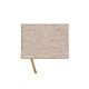 Carnet de dessin, format A6, couverture en lin, beige, format paysage