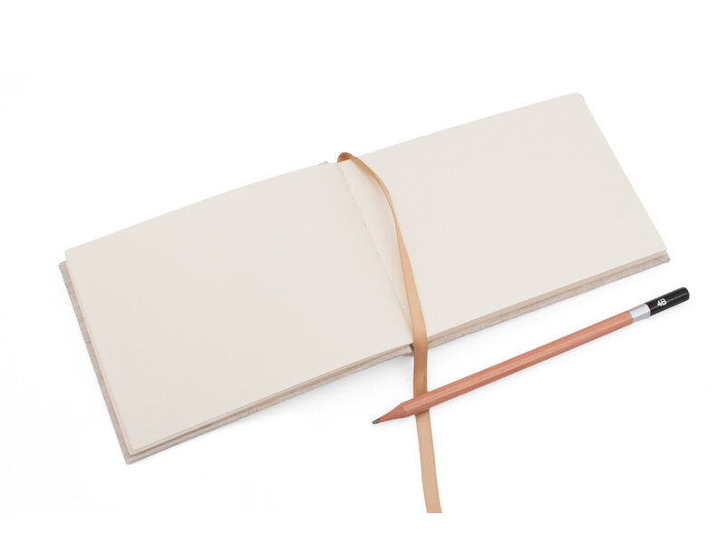 Cuaderno de dibujo, A6, tapa de lino, format paysage