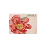 Carnet de dessin à l'aquarelle, format A5, pivoines