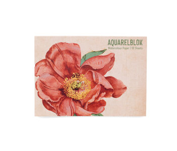 Watercolor drawing book, A5, Peonies