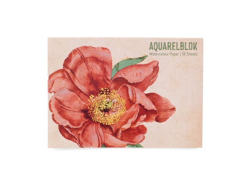 Cuaderno de dibujo en acuarela, A5, Peonías
