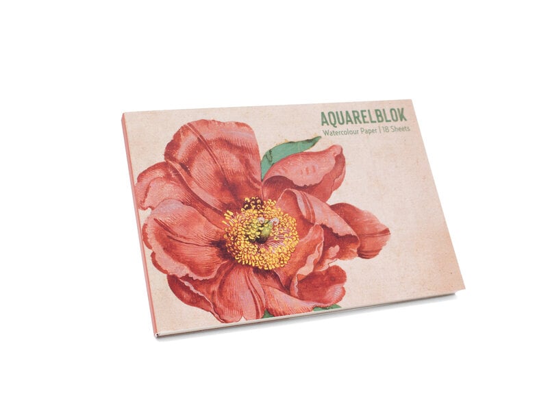 Cuaderno de dibujo en acuarela, A6 , Peonías