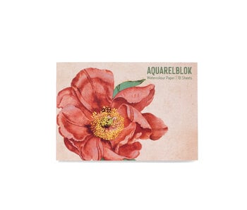 Cuaderno de dibujo en acuarela, A6 , Peonías
