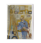 Tarjeta doble con sobre, James Ensor,  Pintor de esqueletos