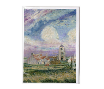 Double card with envelope,  James Ensor, View of Mariakerke