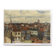Dubbele kaart met envelop,  James Ensor De daken van Oostende
