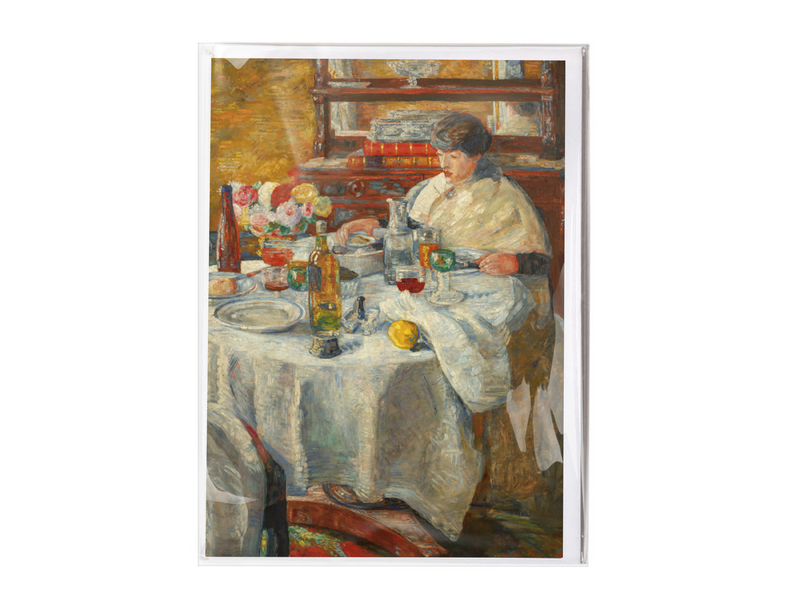 Double card with envelope,  James Ensor, The Oyster Eater